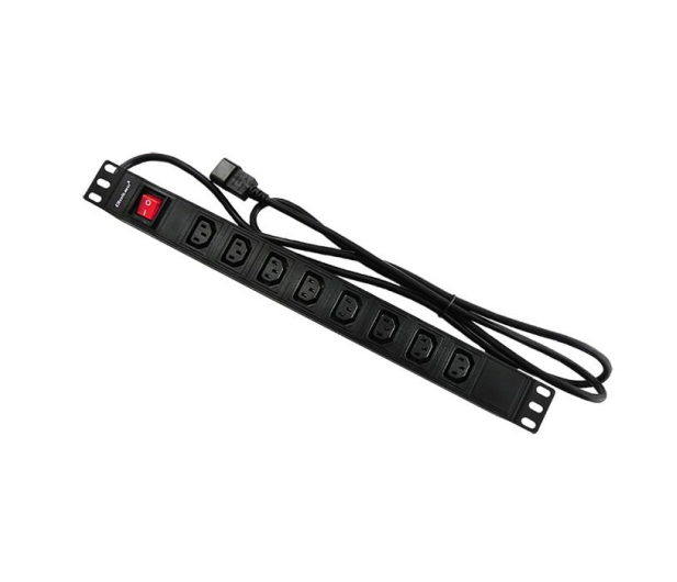 QOLTEC RACK 19"1U 10A PDU 8xIEC C13 2m 53998 - 432109 - zdjęcie 2
